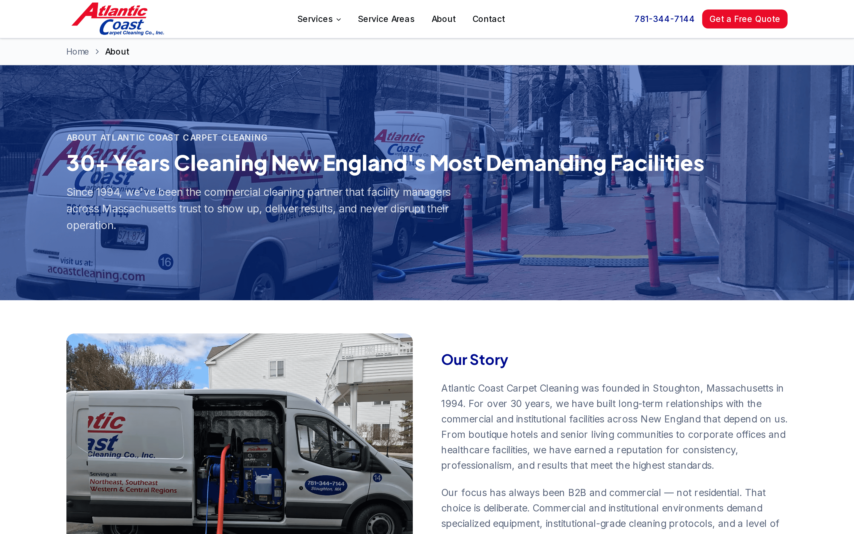Atlantic Coast Carpet Cleaning — site view