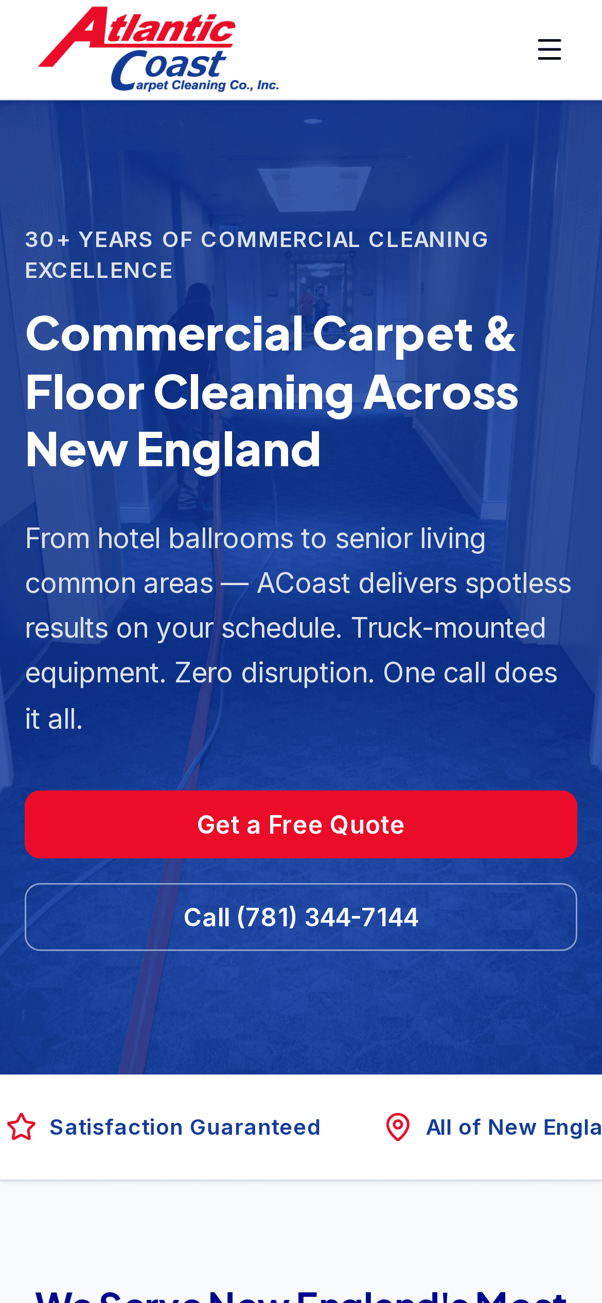 Atlantic Coast Carpet Cleaning — mobile view