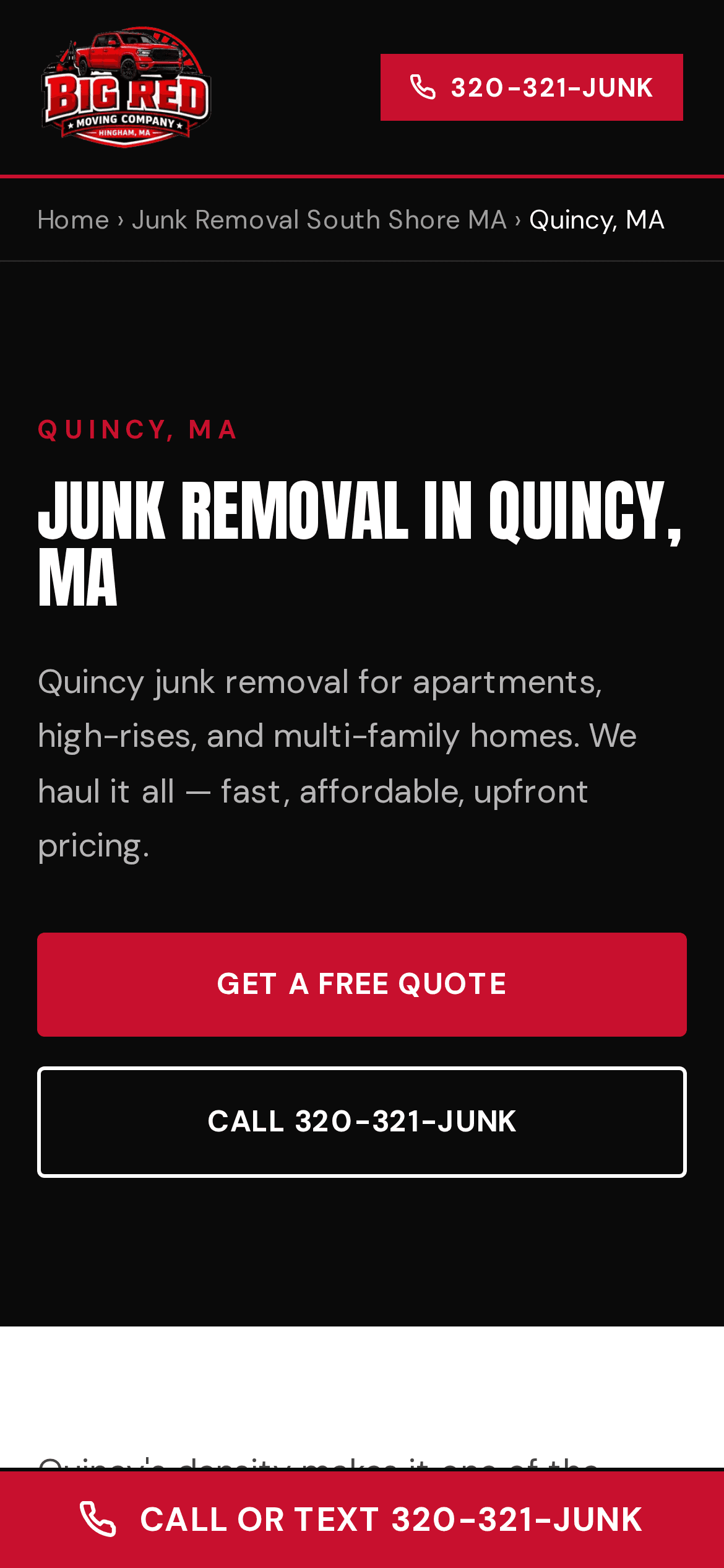Big Red Moving Company — mobile approach view