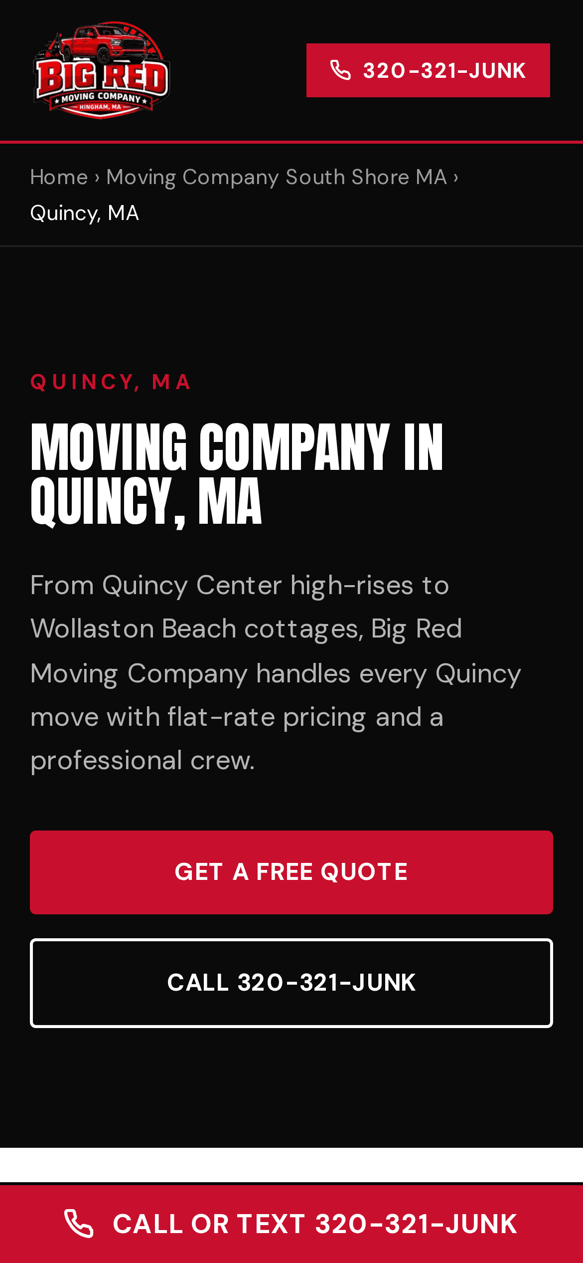 Big Red Moving Company — result view