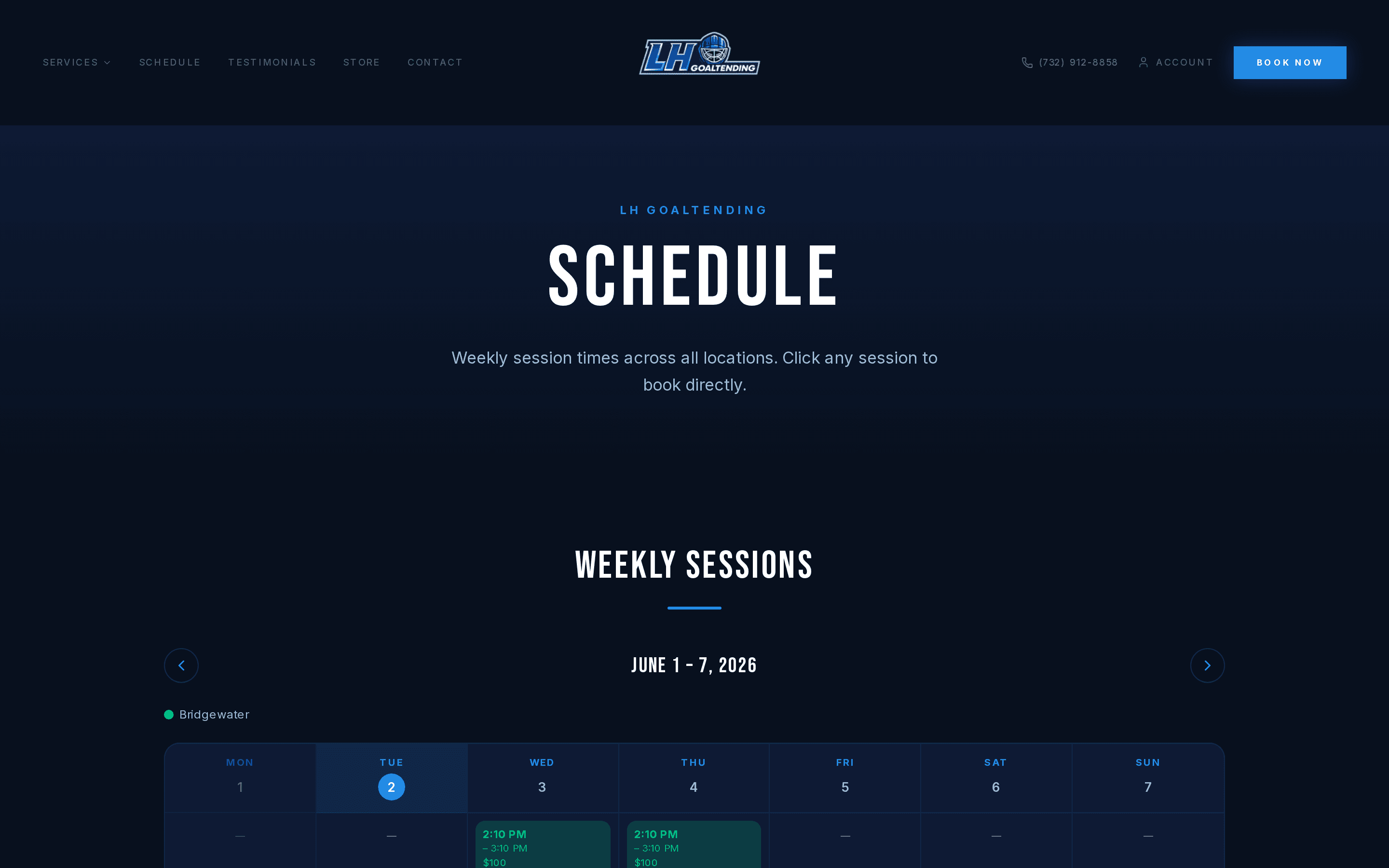 LH Goaltending — mobile view