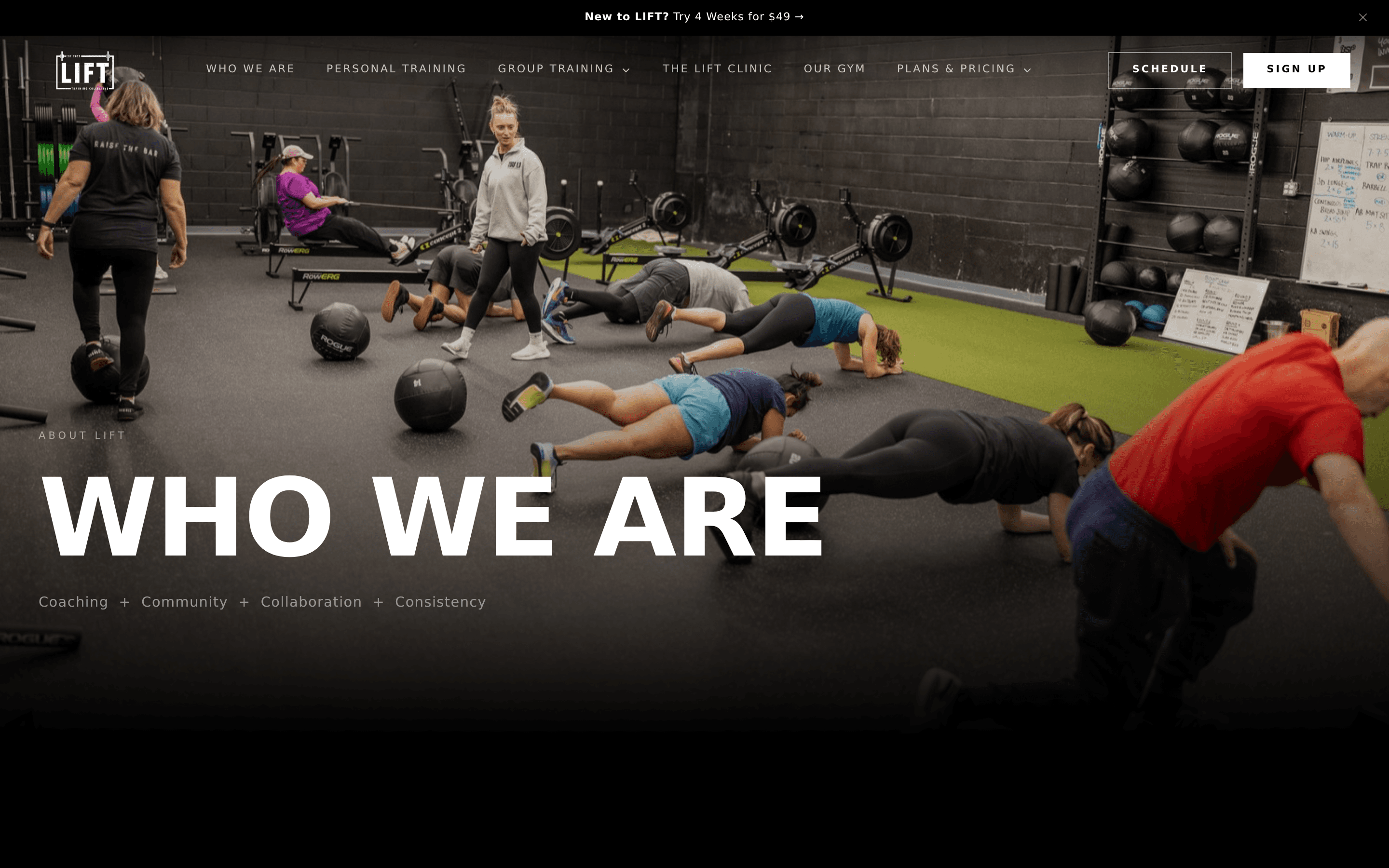 Lift Training Collective — site view