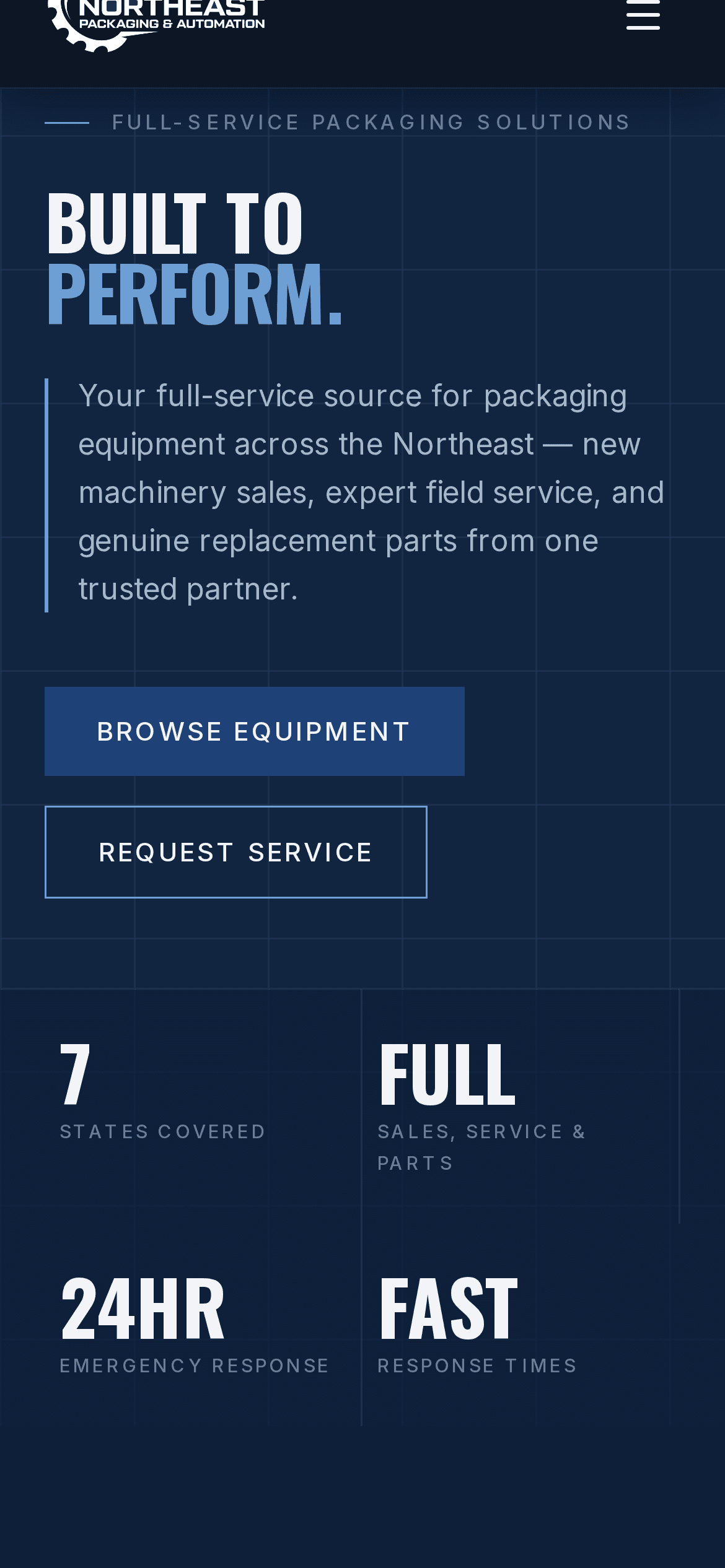 Northeast Packaging & Automation — mobile view